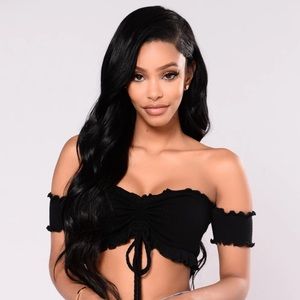 Lehlani Off Shoulder Smock Top - Black